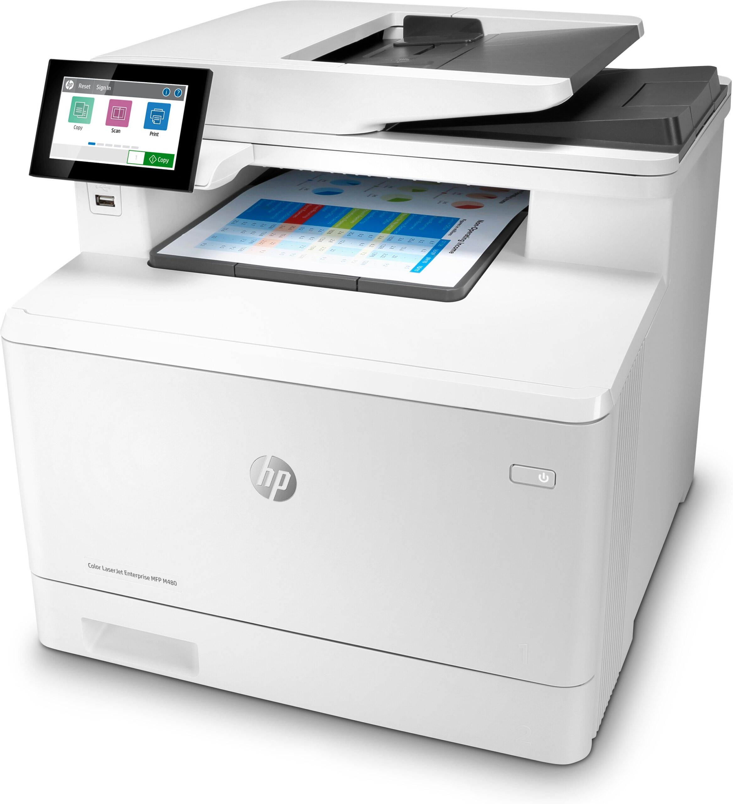 Imprimante multifonction HP LaserJet Enterprise M480f 3QA55A