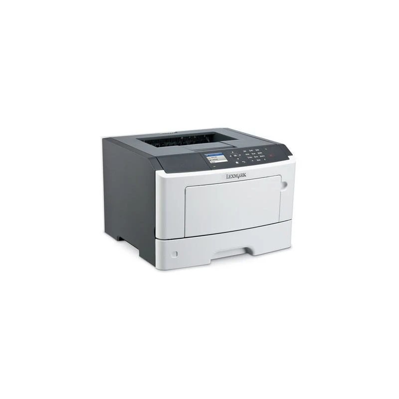 Imprimante Lexmark MS510dn laser monochrome professionnelle noire et blanche avec écran LCD, bac à papier haute capacité et port réseau