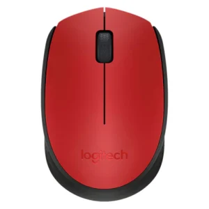 Souris sans fil Logitech M171 rouge et noire avec récepteur USB 2.4GHz et portée de 10 mètres référence 910-004641.