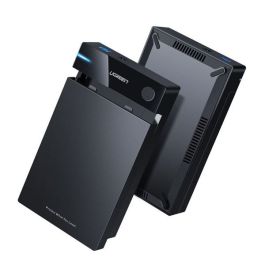 Boîtier disque Ugreen Maroc noir pour disque dur SATA 2,5 et 3,5 pouces avec adaptateur secteur et câble USB 3.0 référence 50422.
