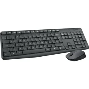 Ensemble clavier et souris Logitech MK235 sans fil AZERTY avec récepteur USB 2.4 GHz, conception résistante aux éclaboussures et autonomie longue durée référence 920-007907