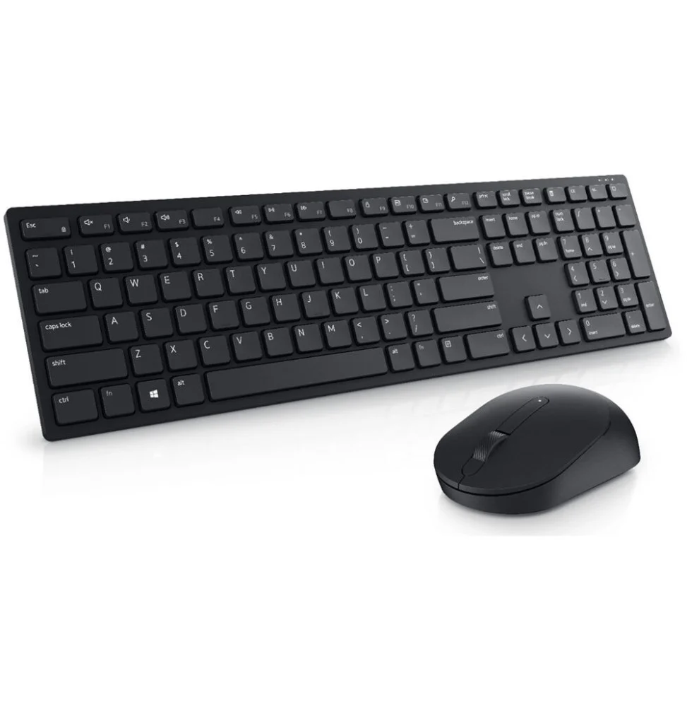 Ensemble clavier et souris sans fil Dell KM5221W noir AZERTY français avec autonomie longue durée et touches silencieuses référence KM5221W.