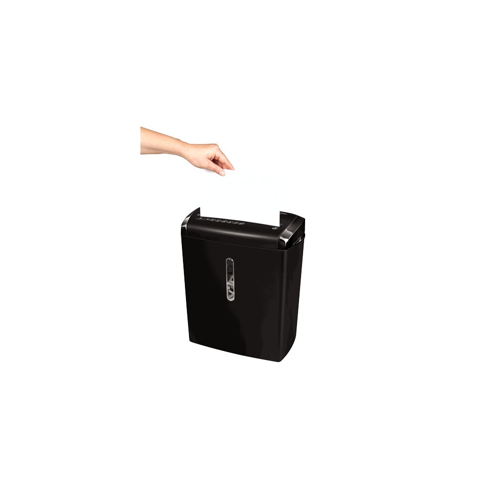 Destructeur de documents à coupe croisée Fellowes LX25 noir avec technologie SafetyLock et corbeille de 11,5 litres