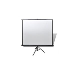 Écran de projection sur trépied EYEPLAY 200 x 150 cm avec toile blanc mat renforcée et trépied métallique robuste
