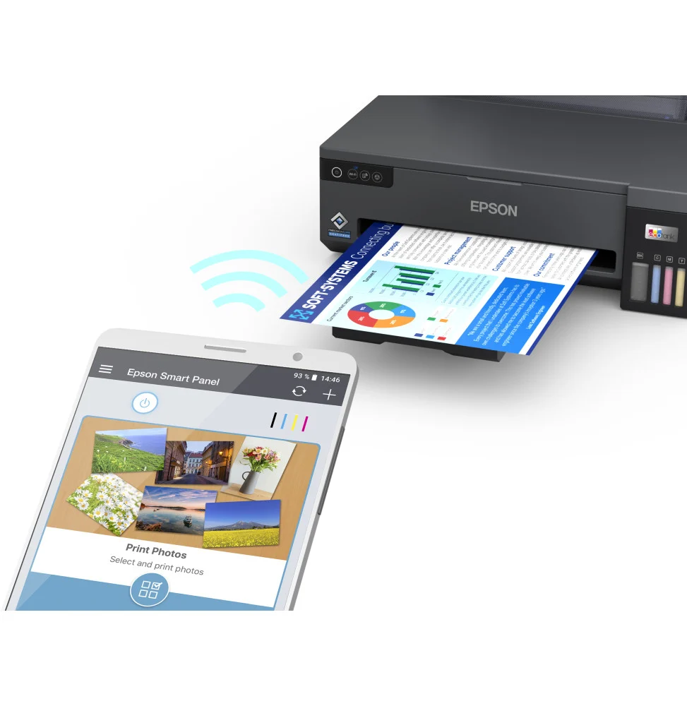 Imprimante grand format Epson EcoTank L11050 A3 avec système de réservoirs d'encre intégrés et connectivité Wi-Fi