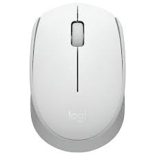 Souris sans fil Logitech M171 blanche et grise avec récepteur USB 2.4GHz et design compact symétrique référence 910006867.
