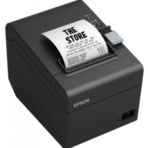 Imprimante de tickets thermique Epson TM-T20III noire compacte pour point de vente avec interfaces USB et Série