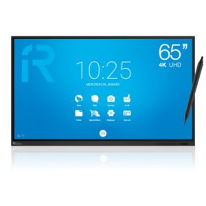 Écran interactif SpeechiTouch 65 pouces 4K avec technologie Superglass, cadre infrarouge haute précision et système Android 11