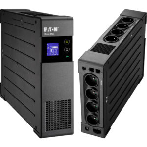 Onduleur Eaton Ellipse 1600 USB FR noir avec 8 prises françaises, protection parafoudre haute performance et fonction EcoControl