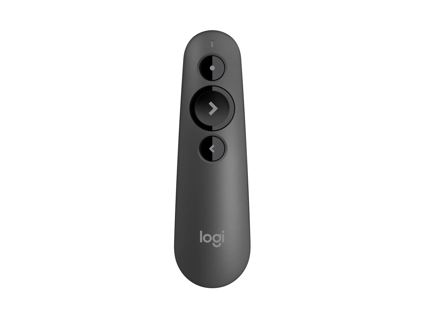 Pointeur laser Graphite R500s de Logitech pour présentations avec connexion Bluetooth et USB, portée de 20 mètres et pointeur laser rouge référence 910-006520.