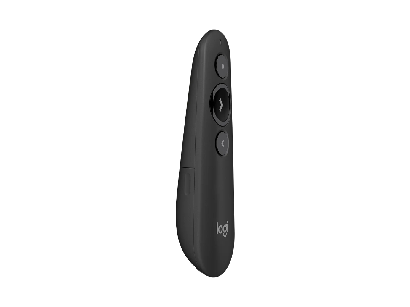 Pointeur laser Graphite R500s de Logitech pour présentations avec connexion Bluetooth et USB, portée de 20 mètres et pointeur laser rouge référence 910-006520.