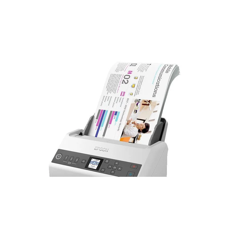 Scanner de documents mobile Epson WorkForce DS-310 compact avec chargeur automatique ADF de 20 feuilles et alimentation USB