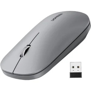 Souris sans fil Ugreen grise 2,4 GHz portée 10 mètres design ergonomique et silencieux référence 90373.