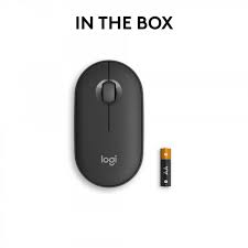Souris sans fil Logitech Pebble 2 M350s coloris Tonal Graphite avec design extra-plat, technologie SilentTouch et double connectivité Bluetooth/Logi Bolt référence 910-007015.