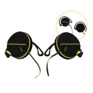 Casque Sport Filaire Maroc série CSSPCLIP de marque T'nB avec système de fixation par clip d'oreille et prise Jack 3.5mm pour une stabilité maximale durant l'effort.