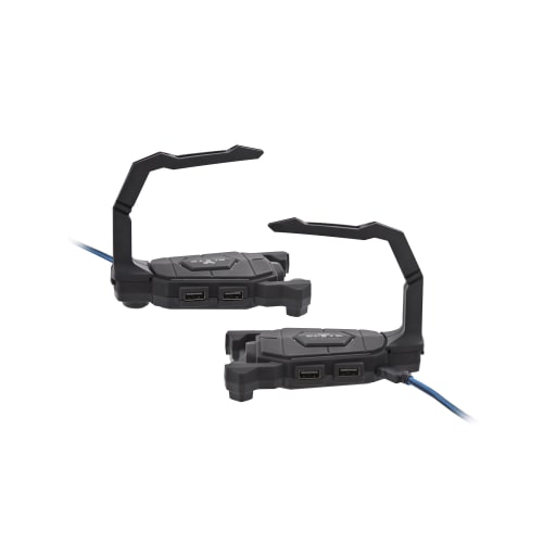 Hub Gaming Maroc série HUBGAME1 Elyte Scorpio de marque T'nB avec 4 ports USB et support de câble (Bungee) pour souris gamer.