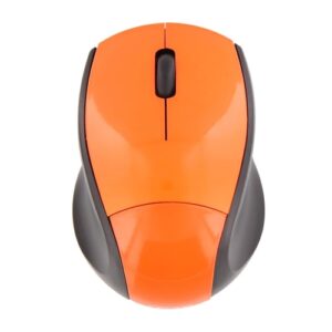 Souris Sans Fil Maroc série MM240OR de marque T'nB modèle MINY orange vif, format ultra-compact avec capteur optique 1000 DPI et récepteur nano USB.