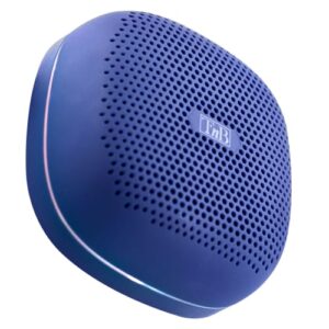 Enceinte Bluetooth LED Maroc série HPRECLEDBL de marque T'nB modèle RECORD II bleu avec effets lumineux, microphone intégré et connexion sans fil.