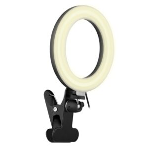 Ring Light Maroc série INLEDCLIP de marque T'nB gamme INFLUENCE, anneau LED 6 pouces avec pince de fixation pour écran, télécommande intégrée et 3 modes de couleur.
