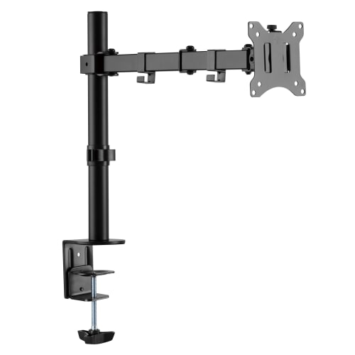 Support Écran Maroc série MHFIX de marque T'nB modèle universel ajustable en hauteur avec base stable, gestion de câbles et inclinaison réglable pour moniteur PC.