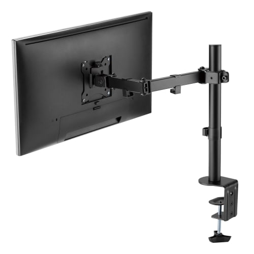 Support Écran Maroc série MHFIX de marque T'nB modèle universel ajustable en hauteur avec base stable, gestion de câbles et inclinaison réglable pour moniteur PC.