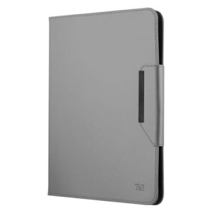 Housse Tablette 10 pouces Maroc série TABREGDS10 de marque T'nB modèle Regular Dark Silver avec système de fixation universel et finition métallisée.