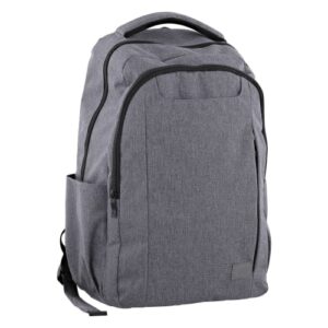 Sac à dos Ordinateur 15.6 Maroc série BPANTI15 Antibes de marque T'nB gris avec compartiment rembourré et poches accessoires.