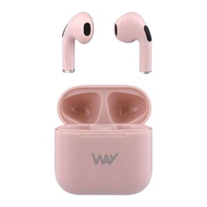 Écouteurs Bluetooth Rose Maroc série WEBMELO2PK de marque T'nB modèle MELODY 2 avec boîtier de charge compact et technologie sans fil True Wireless.