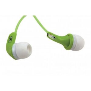Écouteurs Filaires Maroc série CSFIZZGN de marque T'nB modèle FIZZ vert avec microphone intégré, prise Jack 3.5mm et embouts confortables.