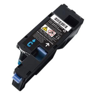 Toner Dell Maroc couleur Cyan compatible avec les imprimantes laser séries 1250, 1350, 1355, C1760 et C1765 pour des impressions professionnelles haute précision.