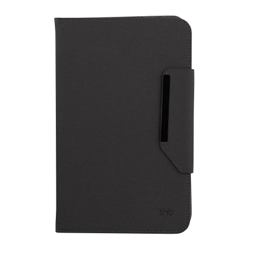 Tablette Maroc série TABREGBK9 de marque T'nB modèle REGULAR noir, étui folio universel pour tablette 8 à 9 pouces avec système de fixation élastique et fonction support.