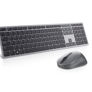 Combo Dell Maroc modèle KM7321W incluant un clavier complet AZERTY et une souris sans fil haute précision avec gestion multi-dispositifs et autonomie longue durée.