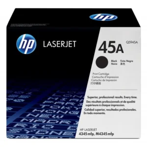 Cartouche de toner HP 45A Noir (Q5945A) originale pour imprimante HP LaserJet 4345 MFP et M4345 MFP au meilleur prix au Maroc.