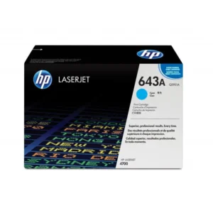Cartouche de toner cyan HP 643A (Q5951A) originale pour imprimante HP Color LaserJet série 4700 au Maroc. Toner LaserJet au prix le moins cher chez Devink.