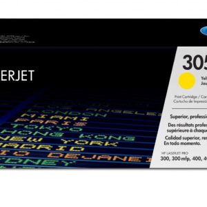 Cartouche de toner jaune HP 305A (CE412A) originale pour imprimante HP Color LaserJet Pro série M351 et M451 au Maroc. Toner LaserJet au prix le moins cher chez Devink.