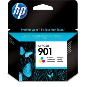 Cartouche d'encre HP 901 Couleur (CC656AE) originale pour imprimantes HP OfficeJet au Maroc. Le consommable trois couleurs haute précision le moins cher chez Devink.