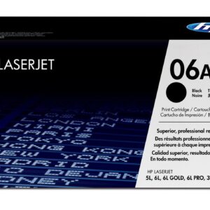 Cartouche de toner noir HP 06A (C3906A) originale pour imprimante HP LaserJet série 5L, 6L et 3100 au Maroc. Toner LaserJet au prix le moins cher chez Devink.