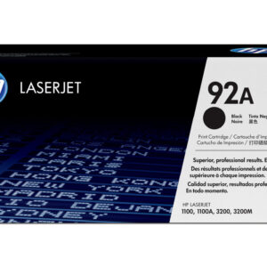 Cartouche de toner noir HP 92A (C4092A) originale pour imprimante HP LaserJet série 1100 et 3200 au Maroc. Toner LaserJet au prix le moins cher chez Devink.