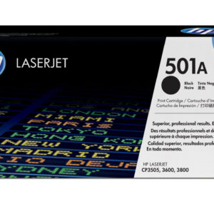 Cartouche de toner noir HP 501A (Q6470A) originale pour imprimante HP LaserJet série 3600 et 3800 au Maroc. Toner LaserJet au prix le moins cher chez Devink.