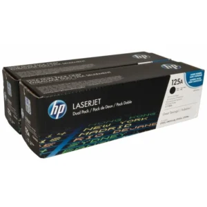 Pack de 2 toners HP 125A Noir (CB540AD) originaux avec technologie ColorSphere pour HP Color LaserJet CP1215, CP1515 et CM1312 au meilleur prix au Maroc.