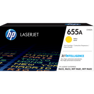 Cartouche de toner HP 655A Jaune (CF452A) originale avec technologie JetIntelligence pour imprimante HP LaserJet Enterprise M608, M609 et MFP M631, M632 au meilleur prix au Maroc.