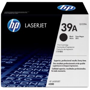 Cartouche de toner noir HP 39A (Q1339A) originale pour imprimante HP LaserJet série 4300 au Maroc. Toner LaserJet au prix le moins cher chez Devink.