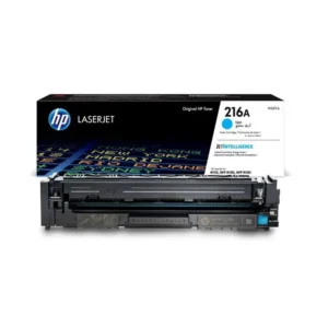 Cartouche de toner HP 216A Cyan (W2411A) originale avec technologie JetIntelligence pour imprimante HP Color LaserJet Pro M155 et MFP M182/M183 au meilleur prix au Maroc.