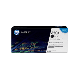 Cartouche de toner HP 650A Noir (CE270A) originale avec technologie ColorSphere pour imprimante HP LaserJet Enterprise CP4525 et CP4025 au meilleur prix au Maroc.