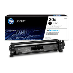 Cartouche de toner HP 30X Noir (CF230X) originale à haut rendement pour imprimante HP LaserJet Pro série M203 et MFP M227 au Maroc.