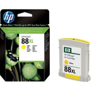 Cartouche d'encre HP 88XL Jaune (C9393AE) haute capacité originale pour HP Officejet Pro au Maroc. Le consommable couleur le moins cher chez Devink.
