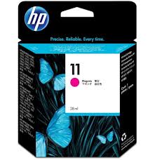Cartouche d'encre HP 11 Magenta (C4837A) originale de 28 ml pour imprimantes Business Inkjet et DesignJet au Maroc. Le consommable couleur le moins cher chez Devink.