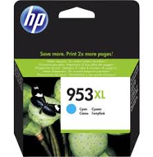 Cartouche d'encre HP 953XL Cyan (F6U16AE) haute capacité originale pour imprimantes HP OfficeJet Pro au Maroc. Le consommable couleur haute performance le moins cher chez Devink.