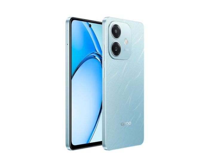 Smartphone Oppo A3x 64Go Ocean Blue (CPH2641) original avec écran 90Hz au Maroc. Le téléphone mobile ultra-résistant le moins cher chez Devink.