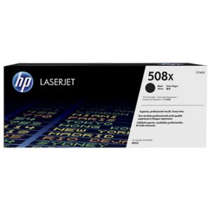 Cartouche de toner noir HP 508X (CF360X) originale à haut rendement pour imprimante HP Color LaserJet Enterprise série M553 et M577 au Maroc. Toner LaserJet au prix le moins cher chez Devink.